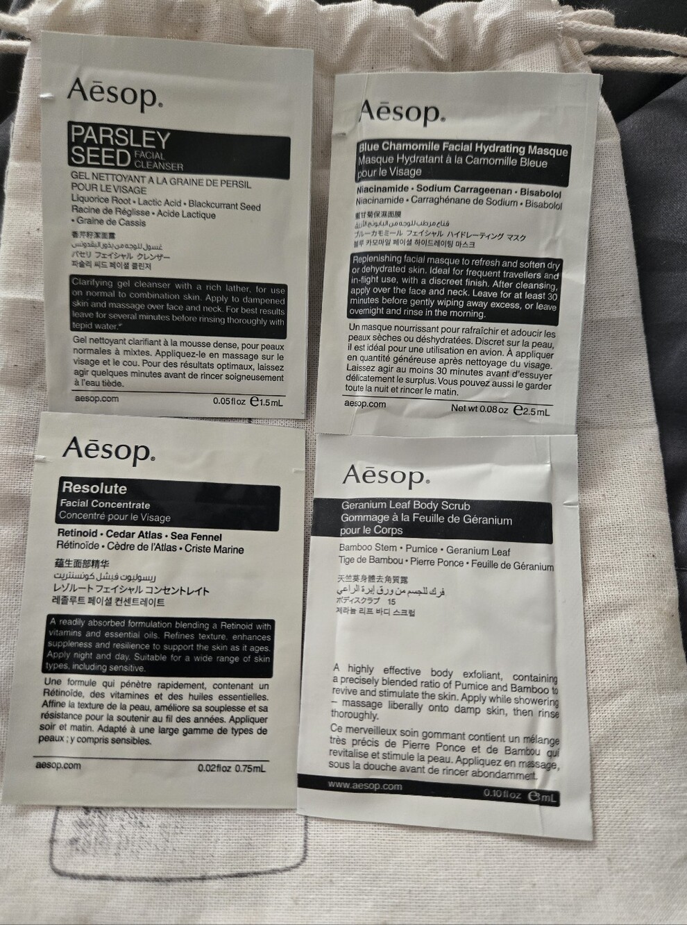 Aesop Sample Skincare Set